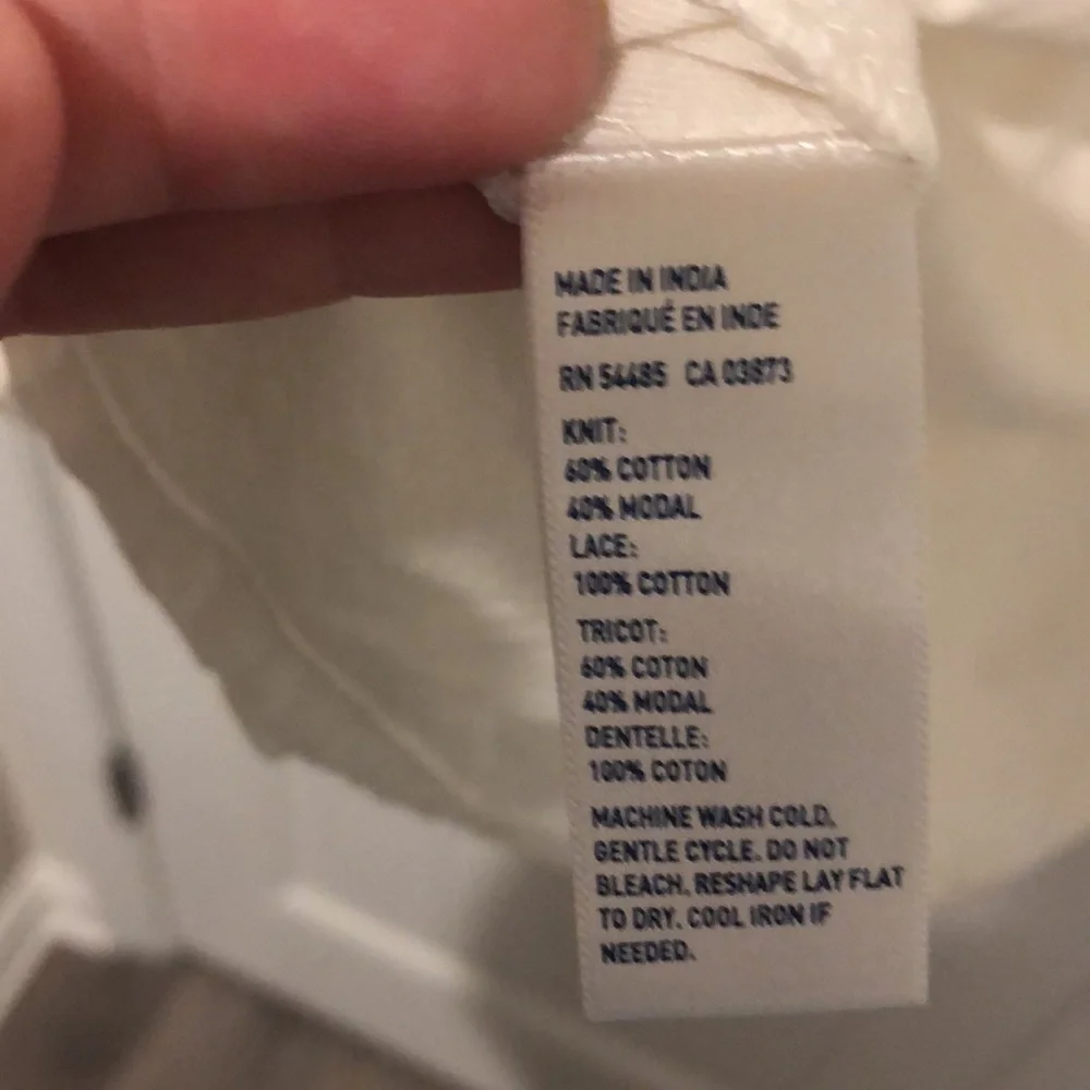 America Eagle Outfitters NWT crochet cream tank top open back small petite - Picture 11 of 11